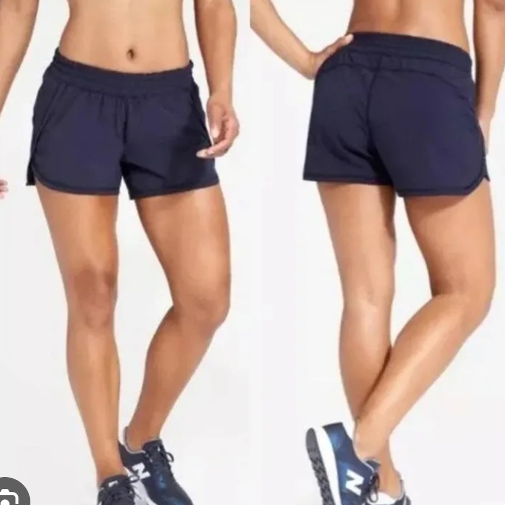 Athleta Racer Run Short 4.5” Inseam NAVY
